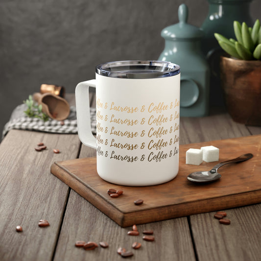 Coffee & Lacrosse Insulated Coffee Mug, 10oz